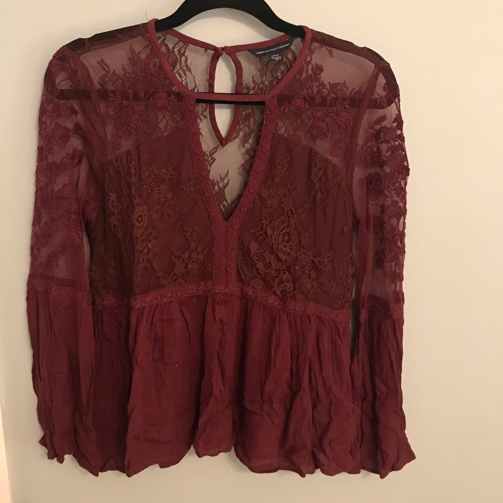 Bell Sleeve Lace Top